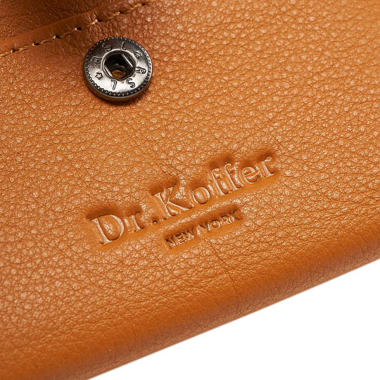 Кредитница Dr.Koffer из натуральной кожи желтая