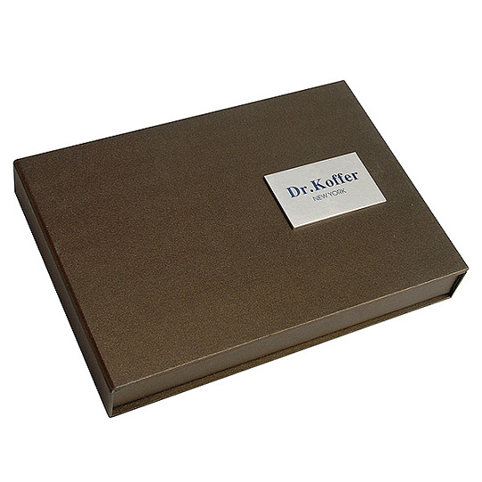 Подарочный набор: 3 предмета из кожи черного цвета Dr.Koffer X510280-77-12