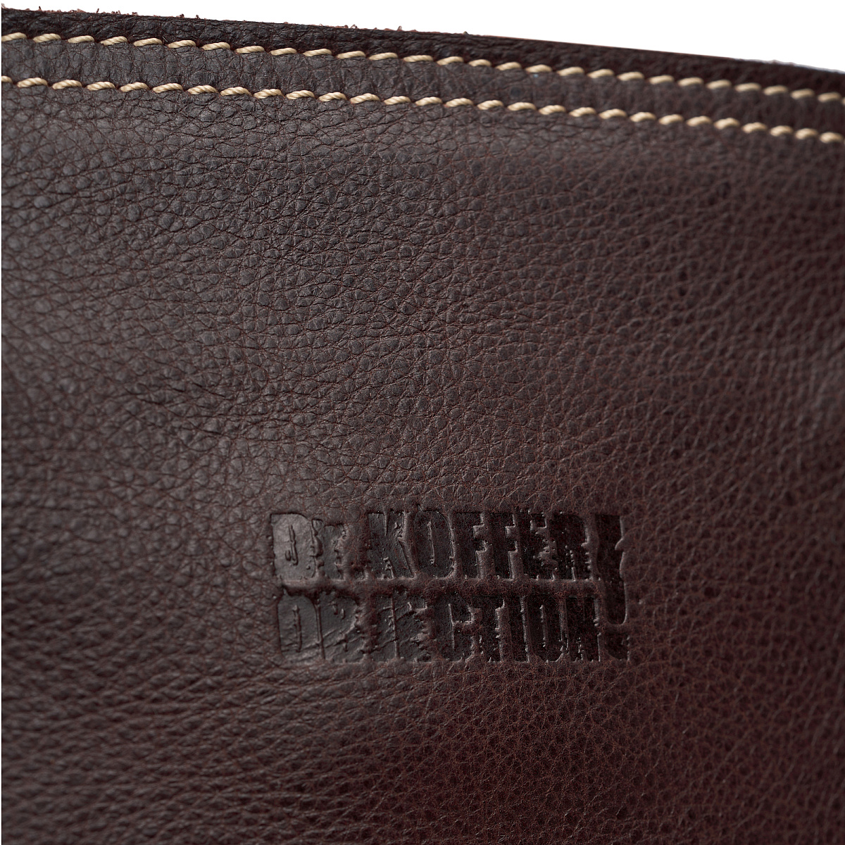 Деловая сумка Dr.Koffer из натуральной кожи темно-коричневая