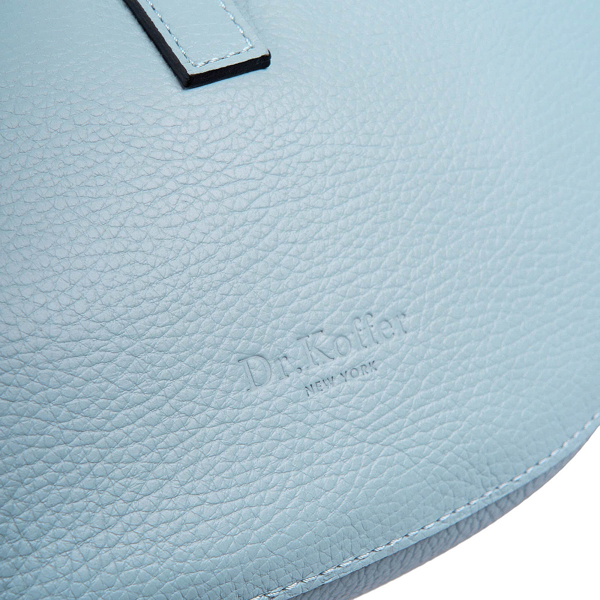 Женская сумка Dr. Koffer из натуральной кожи голубая