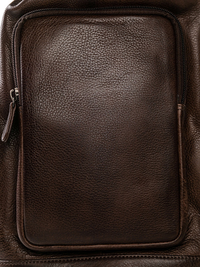 Рюкзак Dr.Koffer из натуральной кожи темно-коричневый