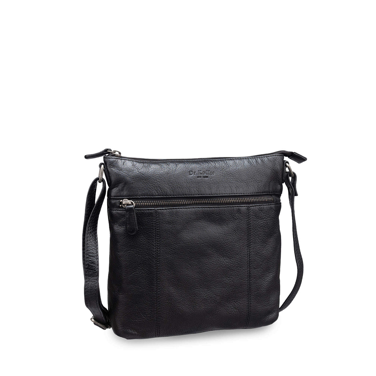 Сумка через плечо Dr.Koffer из натуральной кожи черная