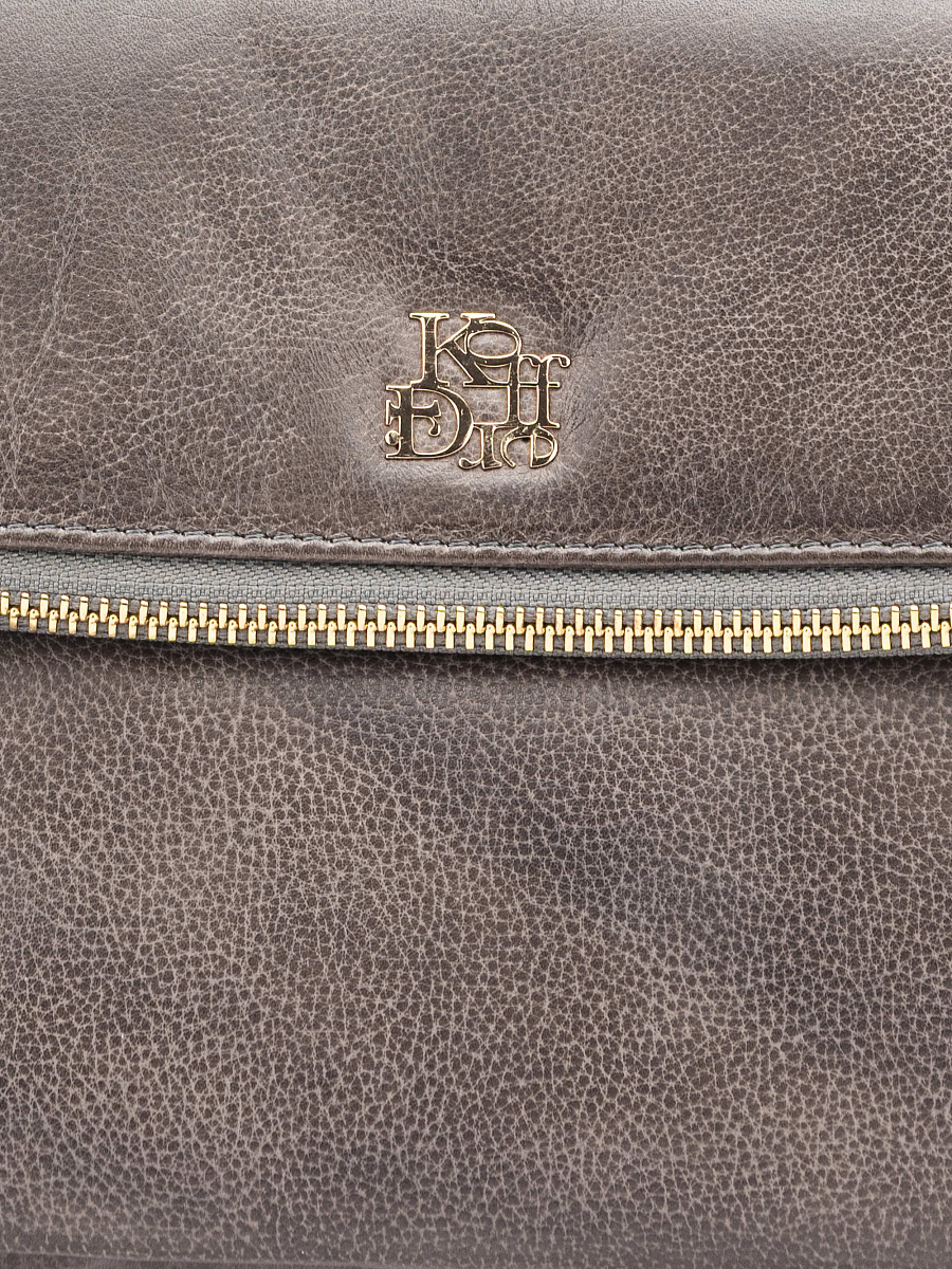 Женская сумка Dr. Koffer из натуральной кожи серая