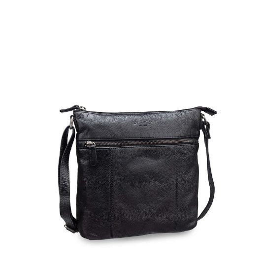 Сумка через плечо Dr.Koffer из натуральной кожи черная