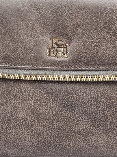 Женская сумка Dr. Koffer из натуральной кожи серая