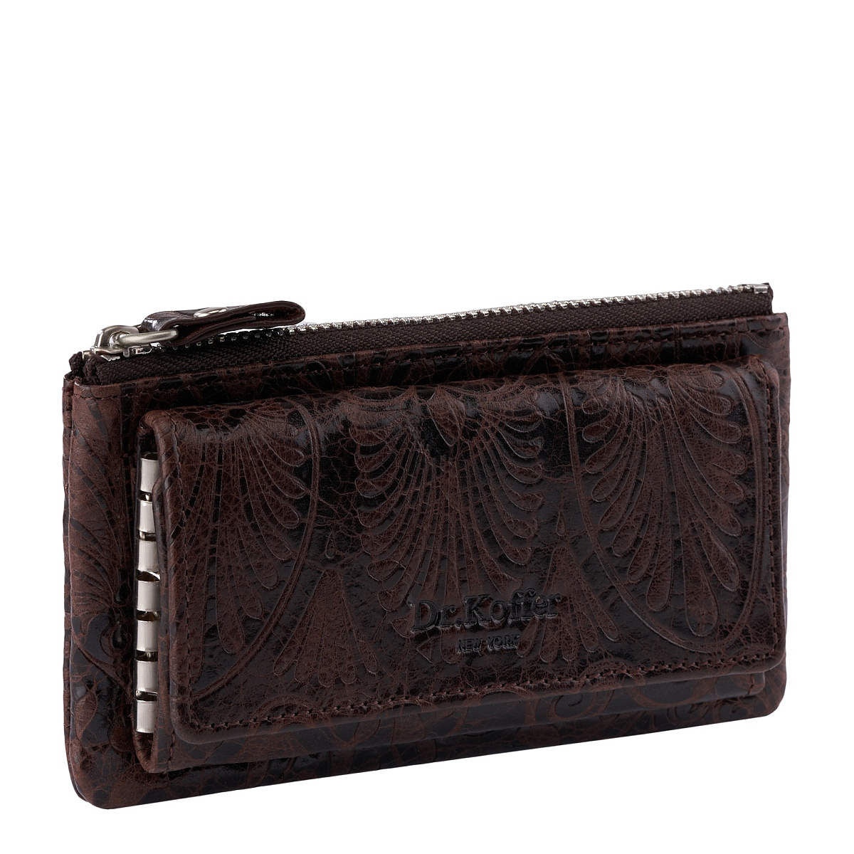 Ключница Dr.Koffer из натуральной кожи темно-коричневая