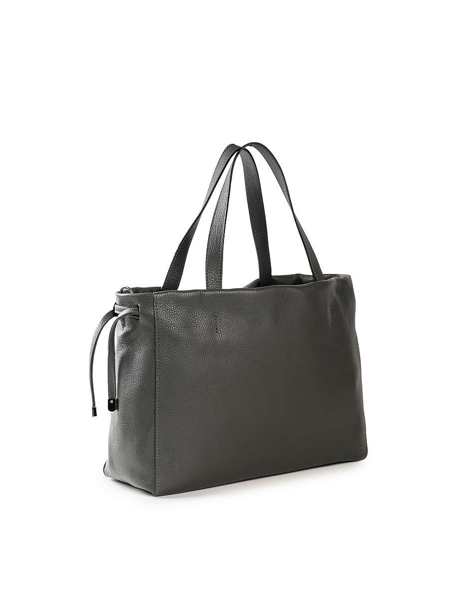 Женская сумка Dr. Koffer из натуральной кожи серая