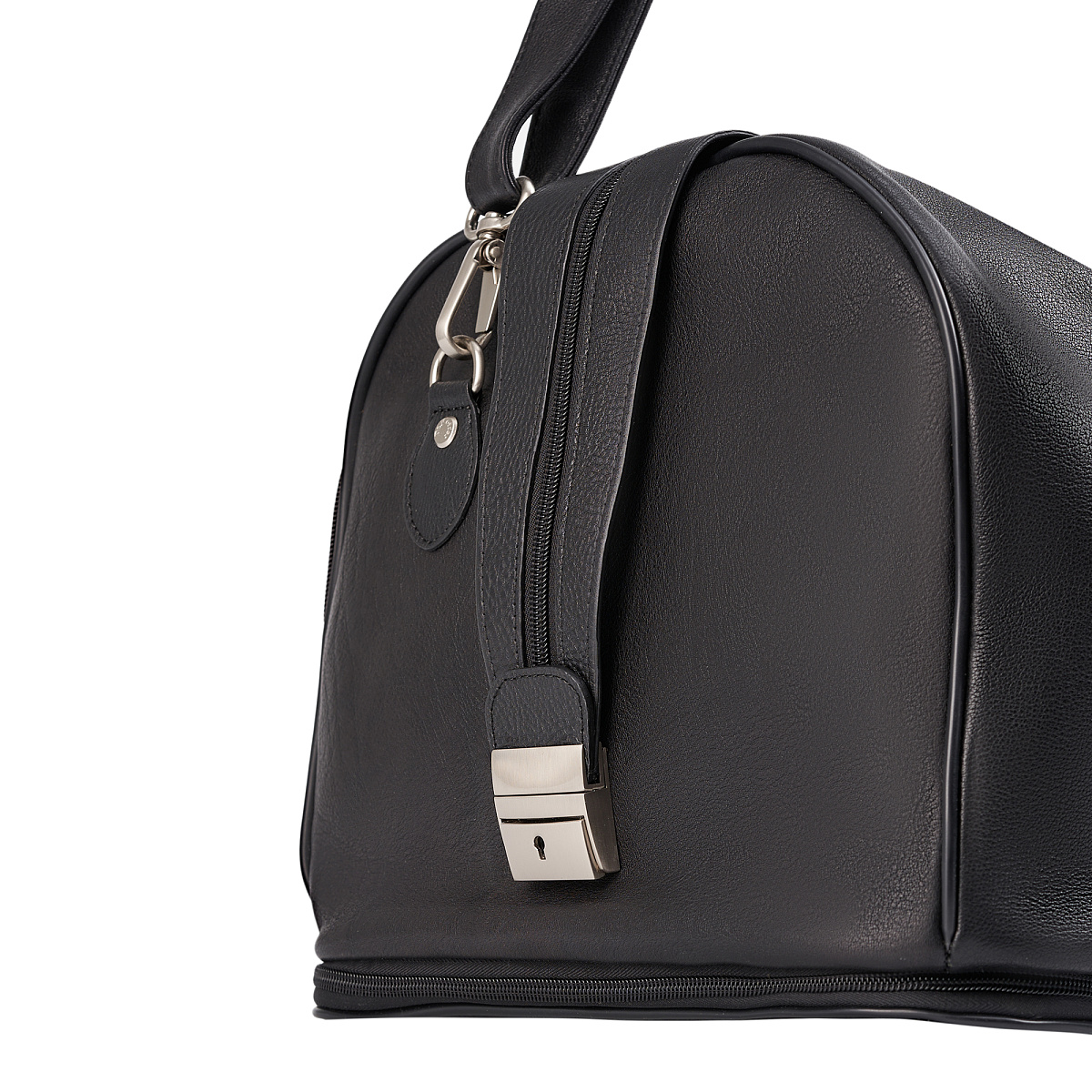 Сумка дорожная Dr.Koffer из натуральной кожи черная