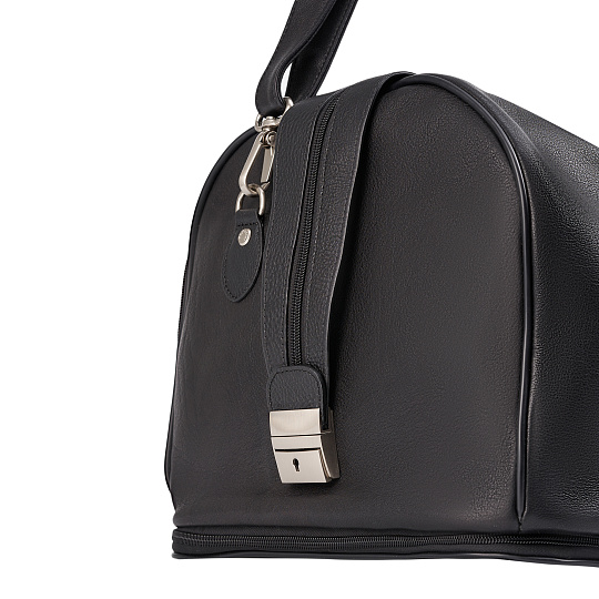 Сумка дорожная Dr.Koffer из натуральной кожи черная