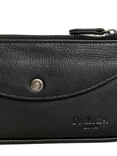 Портмоне Dr.Koffer из натуральной кожи черное