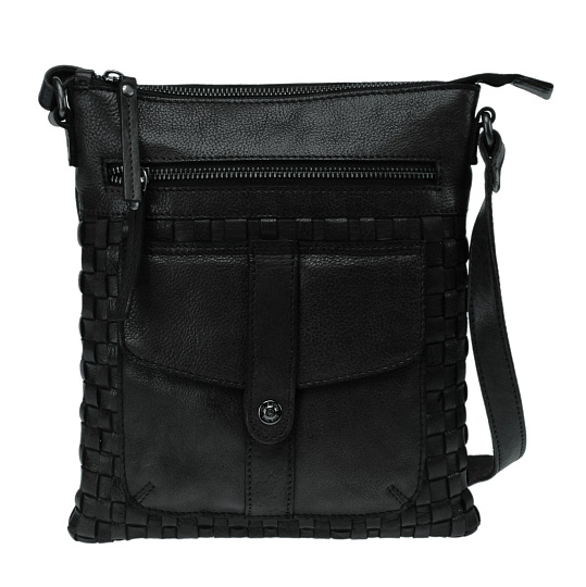 Сумка через плечо Dr.Koffer из натуральной кожи черная