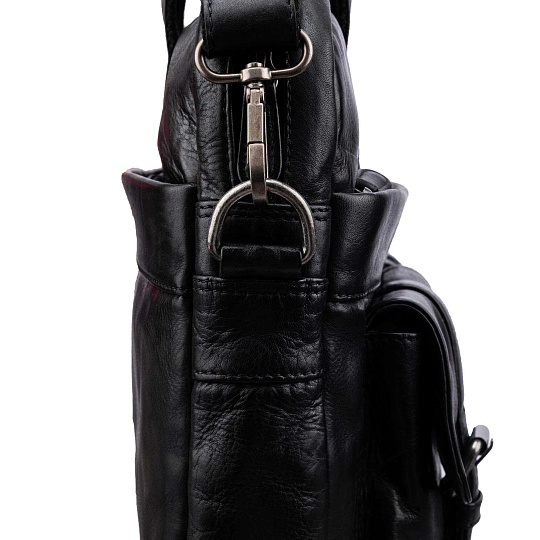 Деловая сумка Dr.Koffer из натуральной кожи черная