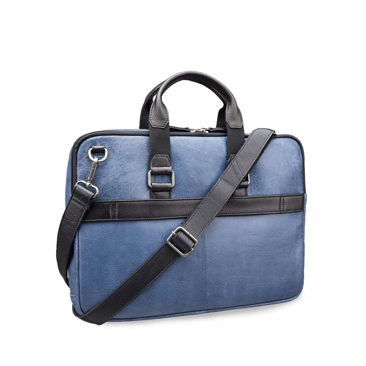 Деловая сумка Dr.Koffer из натуральной кожи синяя
