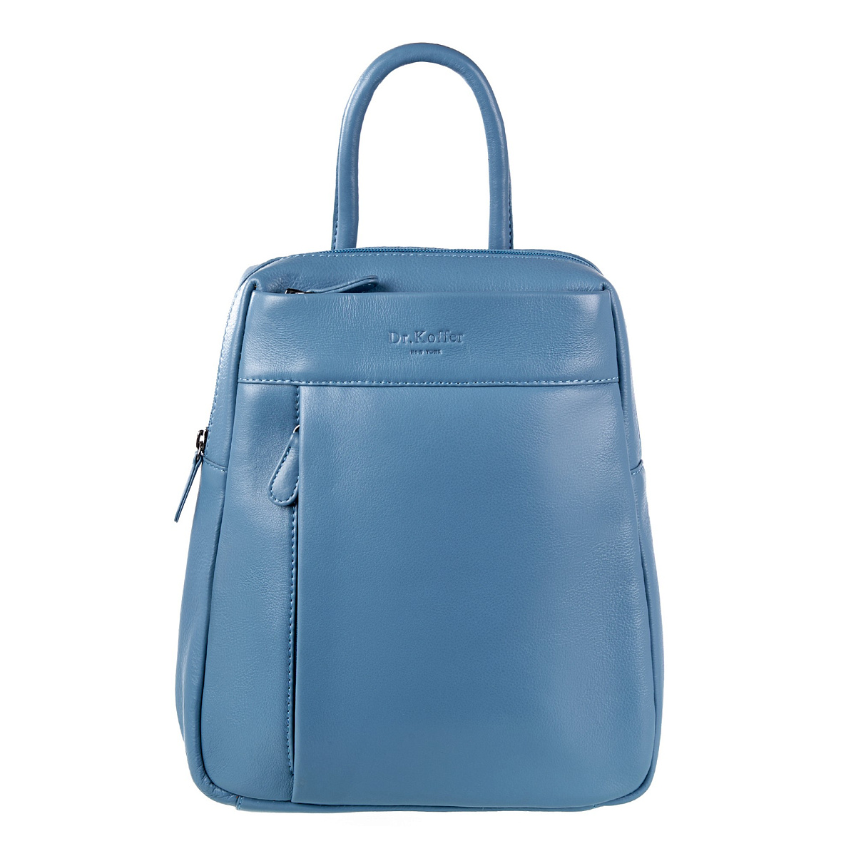 Рюкзак Dr.Koffer из натуральной кожи голубой