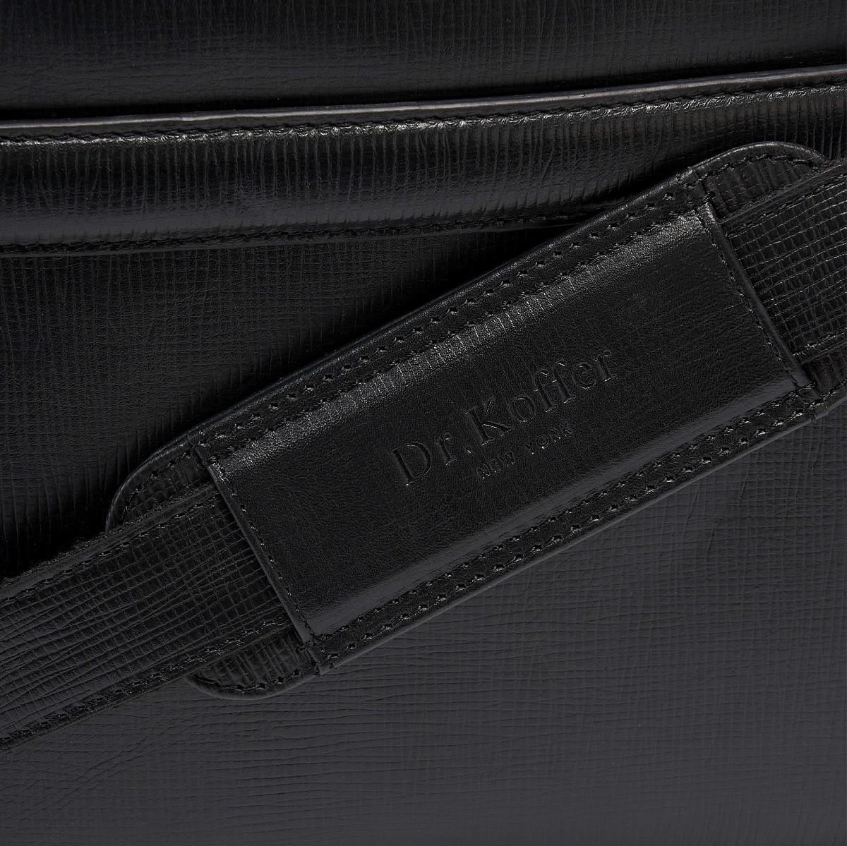 Деловая сумка Dr.Koffer из натуральной кожи черная
