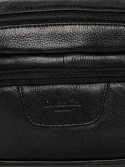 Сумка на пояс Dr. Koffer из натуральной кожи черная