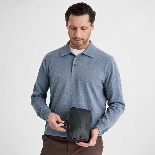 Несессер Dr. Koffer из натуральной кожи черный