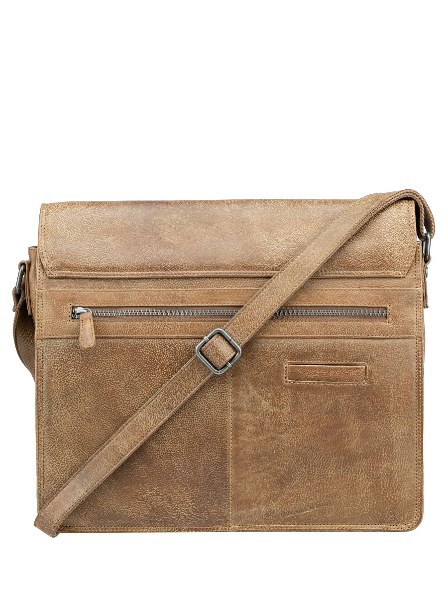 Сумка через плечо Dr. Koffer из натуральной кожи коричневая