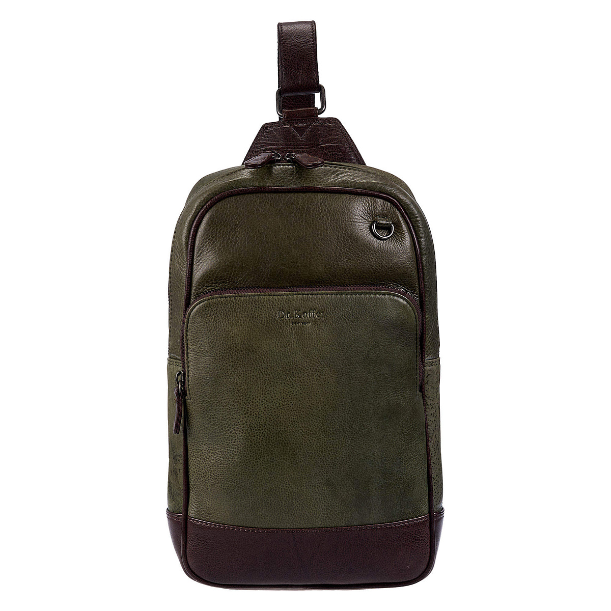 Рюкзак Dr.Koffer из натуральной кожи зеленый