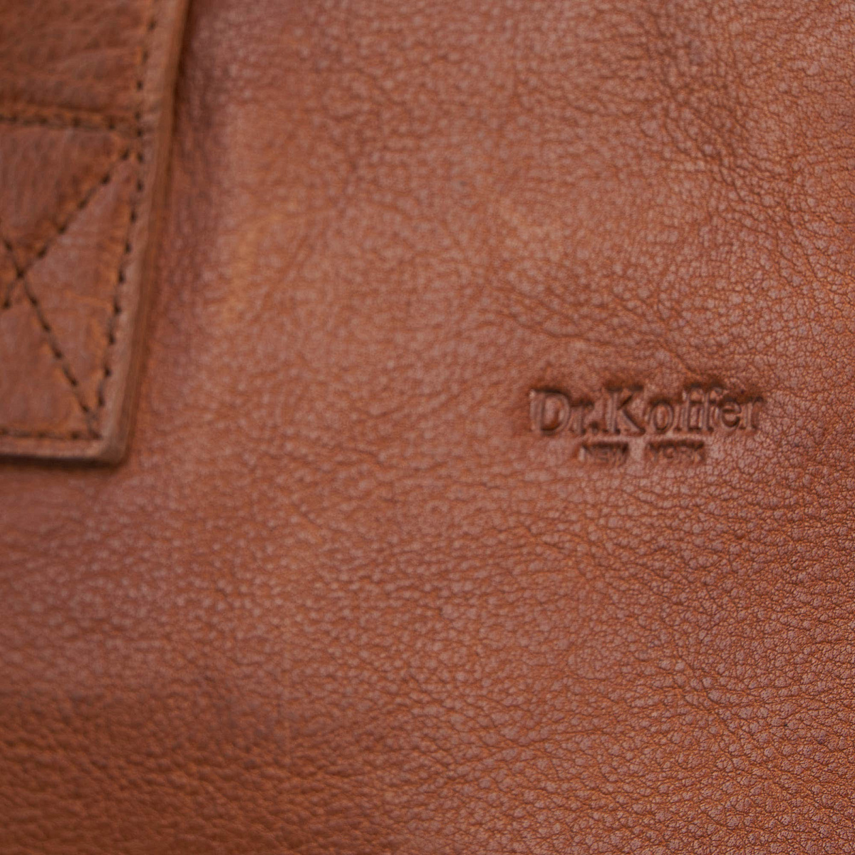 Деловая сумка Dr.Koffer из натуральной кожи коричневая