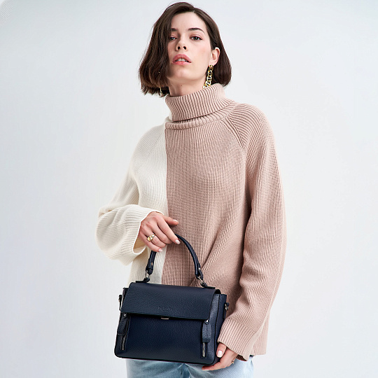 Женская сумка Dr. Koffer из натуральной кожи синяя