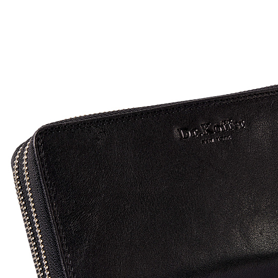 Портмоне Dr.Koffer из натуральной кожи черное