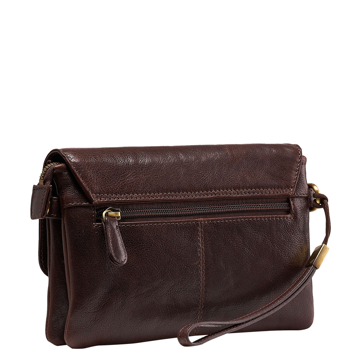 Сумка барсетка из натуральной кожи Dr. Koffer коричневая