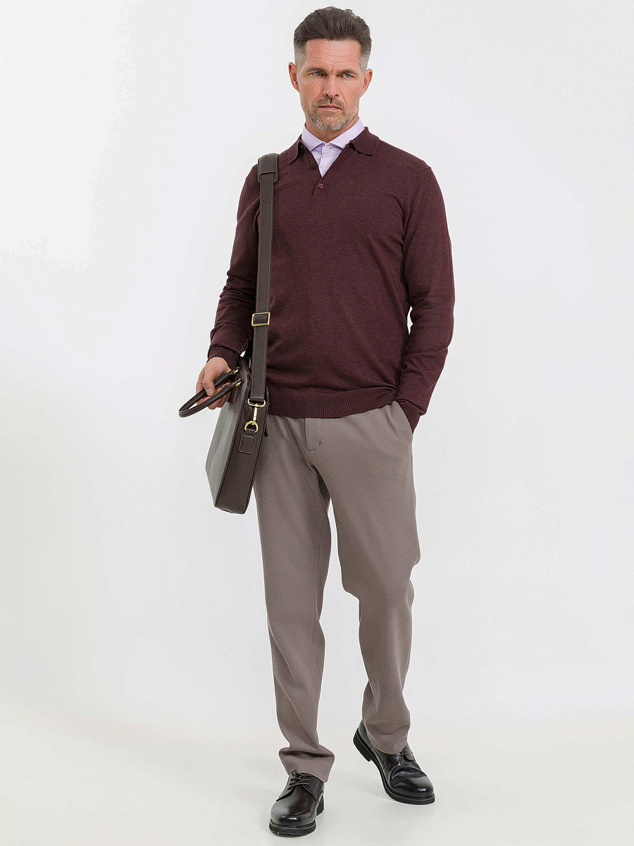 Деловая сумка Dr.Koffer из натуральной кожи темно-коричневая