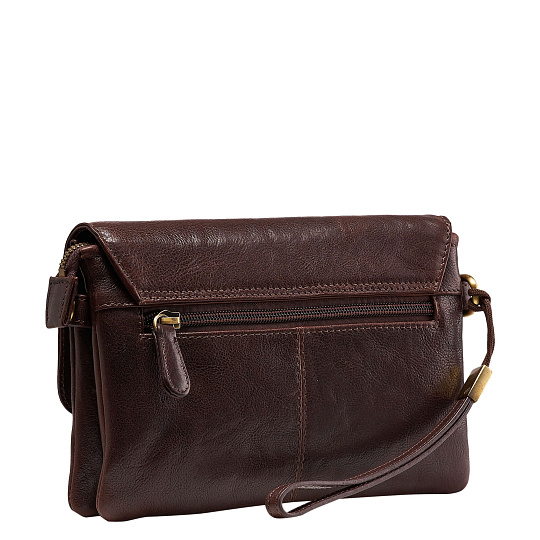 Сумка барсетка из натуральной кожи Dr. Koffer коричневая