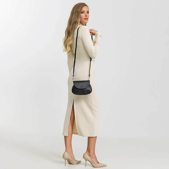 Женская сумка Dr. Koffer из натуральной кожи черная