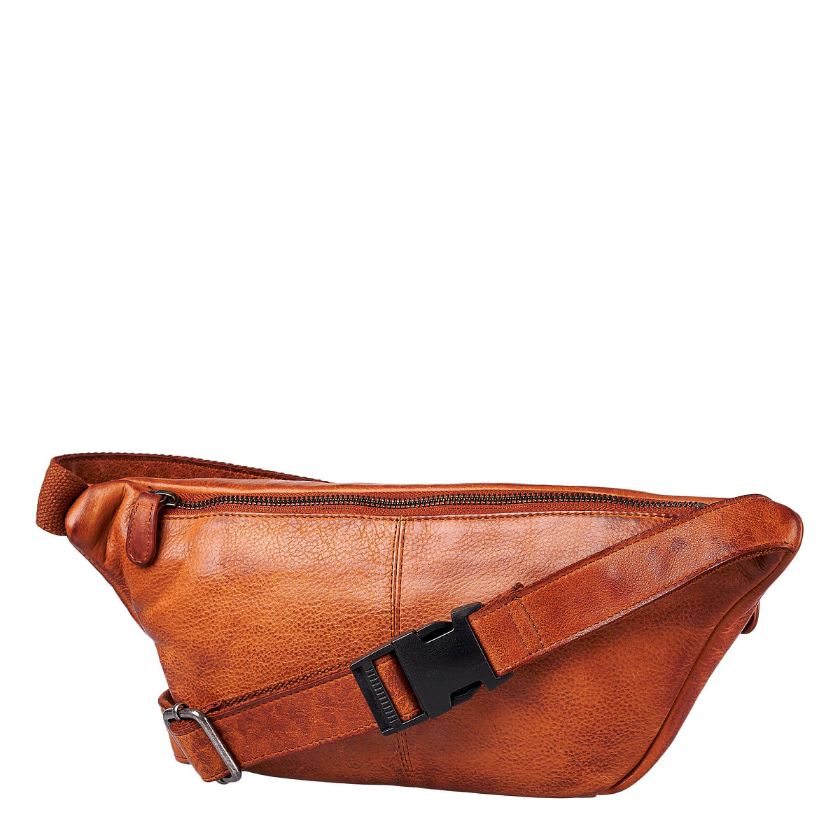 Сумка на пояс Dr. Koffer из натуральной кожи коричневая