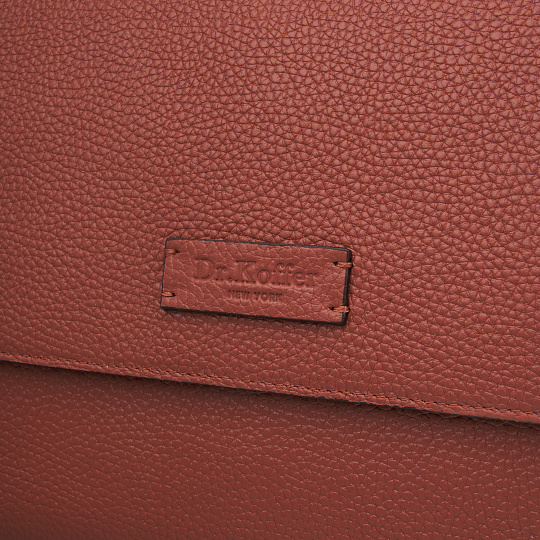 Женская сумка  Dr. Koffer из натуральной кожи оранжевая