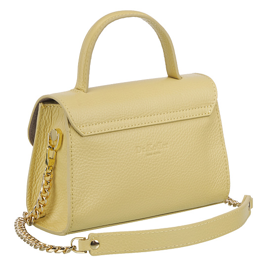 Женская сумка Dr. Koffer из натуральной кожи желтая