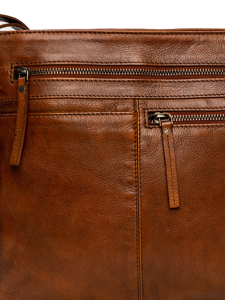 Сумка через плечо Dr.Koffer из натуральной кожи коричневая