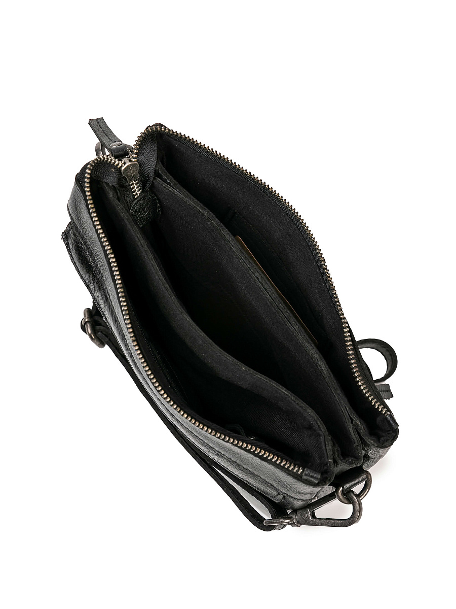 Сумка через плечо Dr.Koffer из натуральной кожи черная