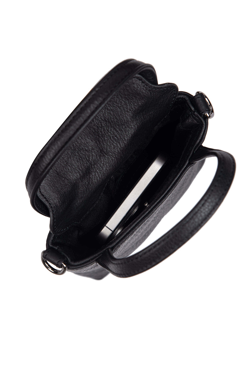 Сумка через плечо Dr.Koffer из натуральной кожи черная