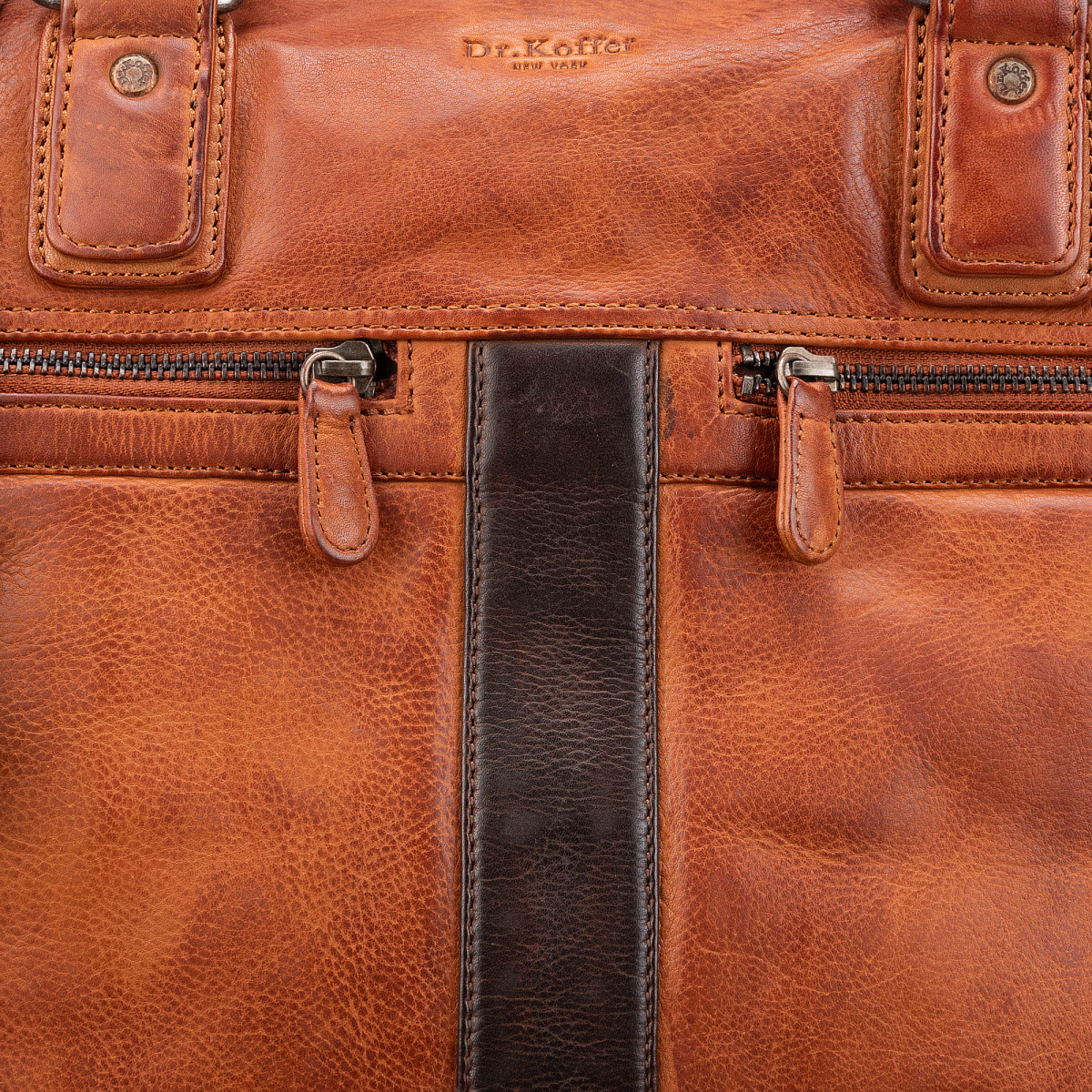 Деловая сумка Dr.Koffer из натуральной кожи коричневая