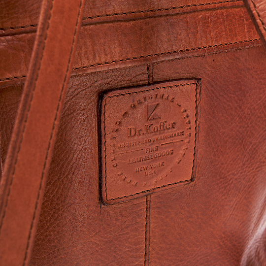 Рюкзак Dr.Koffer из натуральной кожи светло-коричневый