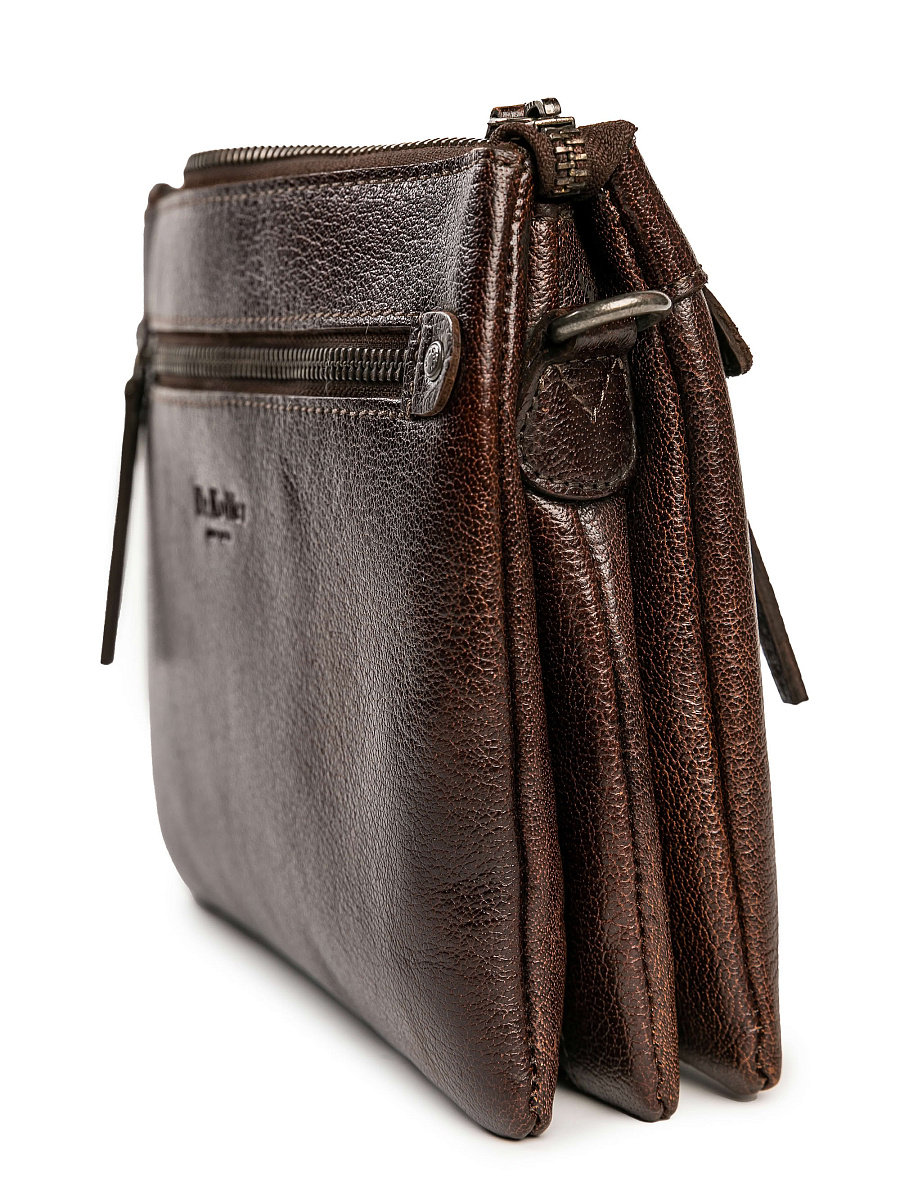 Сумка через плечо Dr.Koffer из натуральной кожи коричневая