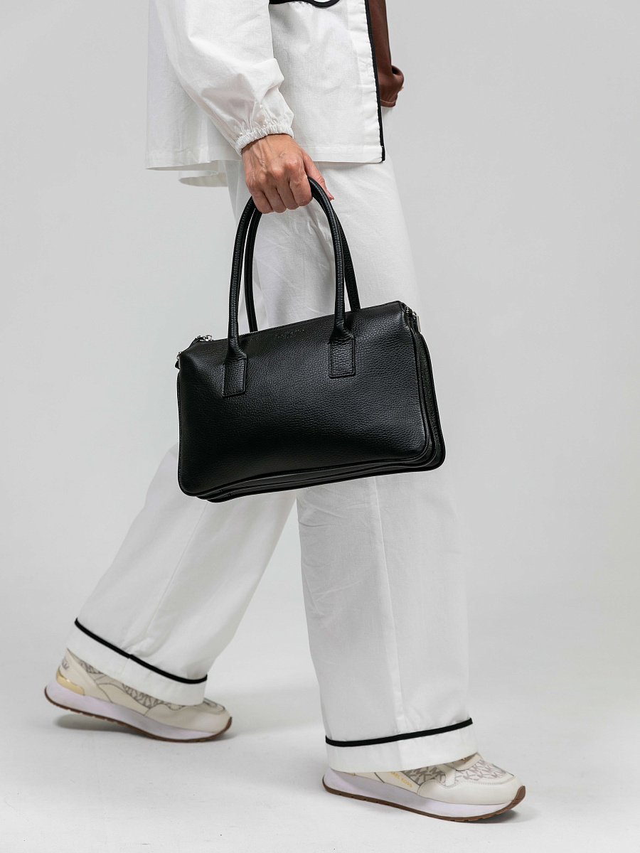 Женская сумка Dr.Koffer из натуральной кожи темно-коричневая