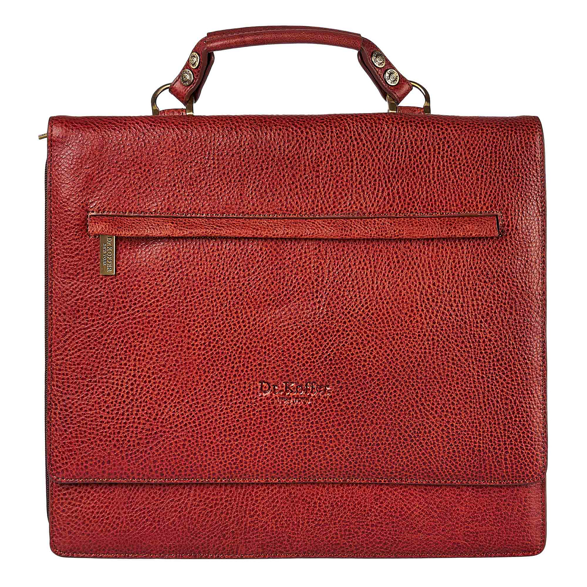 Деловая сумка Dr.Koffer из натуральной кожи коричневая