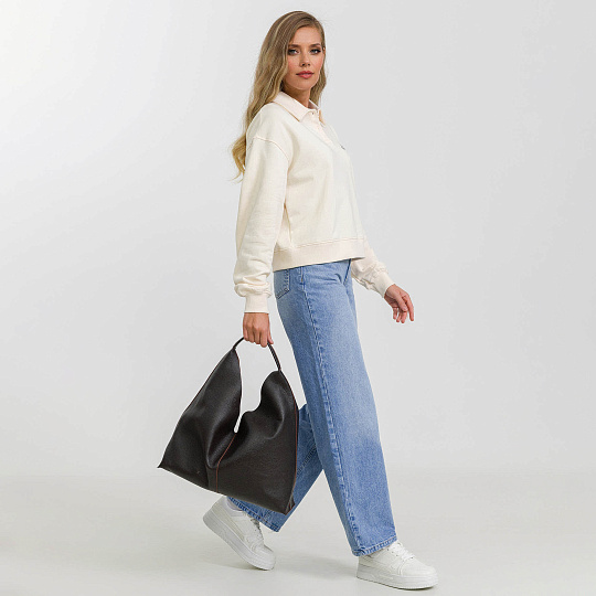 Женская сумка Dr.Koffer из натуральной кожи коричневая