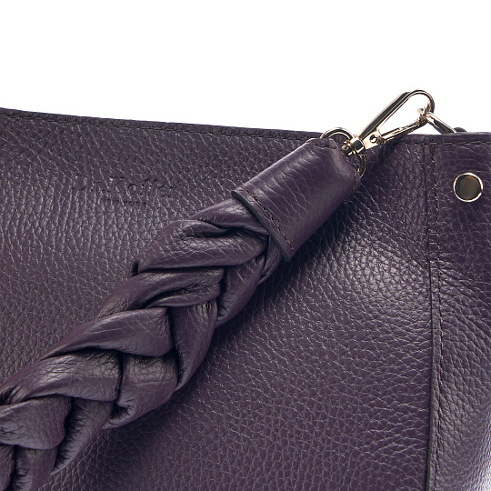 Женская сумка Dr. Koffer из натуральной кожи фиолетовая