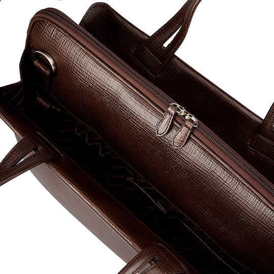 Женская сумка Dr.Koffer из натуральной кожи коричневая