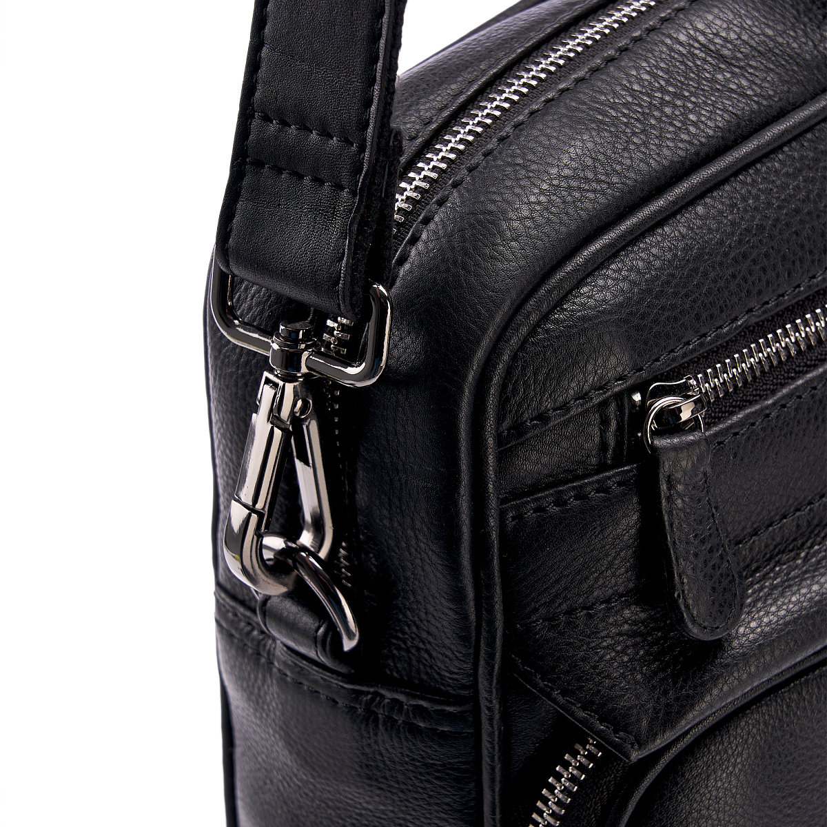 Деловая сумка Dr.Koffer из натуральной кожи черная