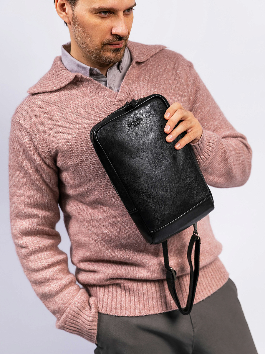 Рюкзак Dr. Koffer из натуральной кожи черный