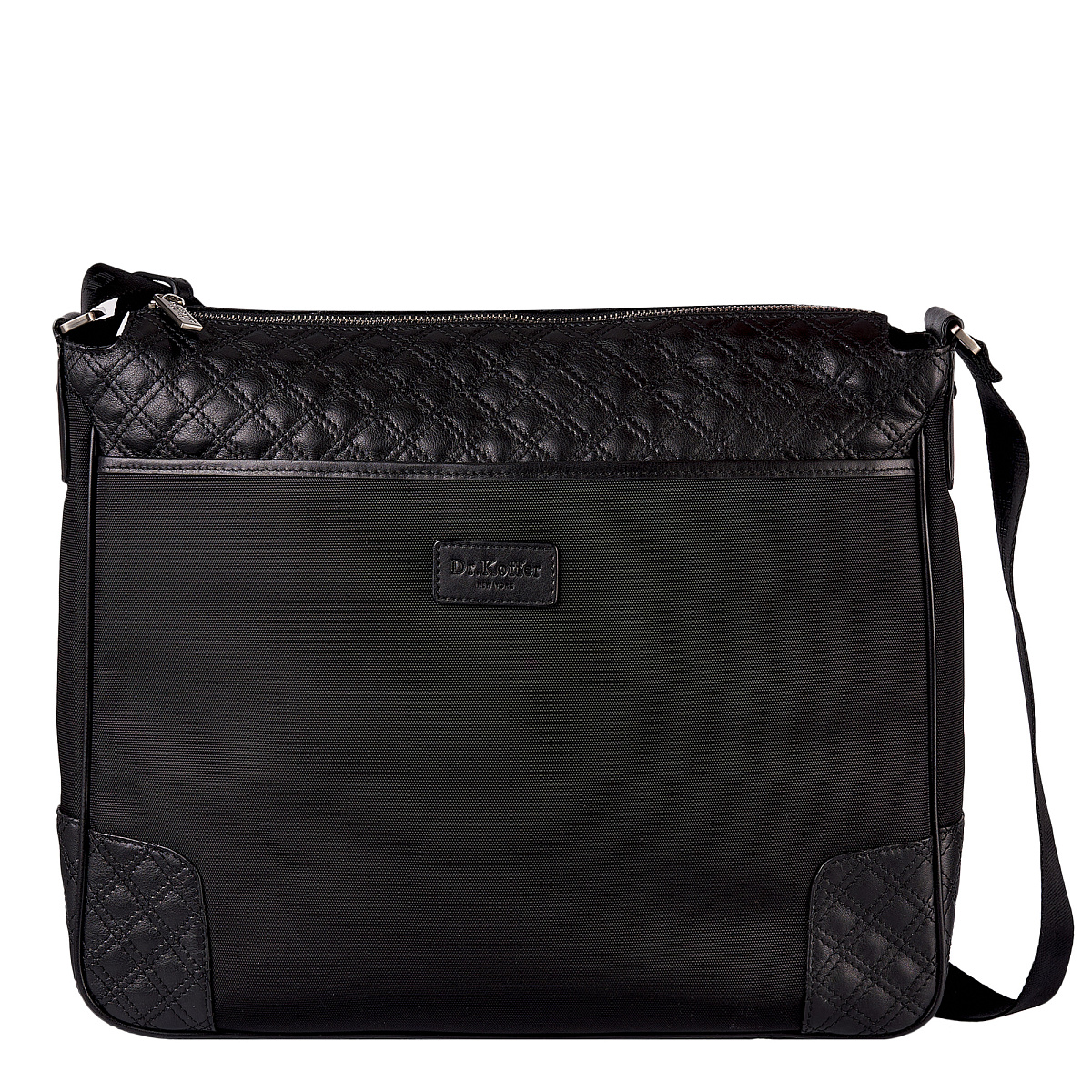 Сумка через плечо Dr.Koffer из натуральной кожи черная