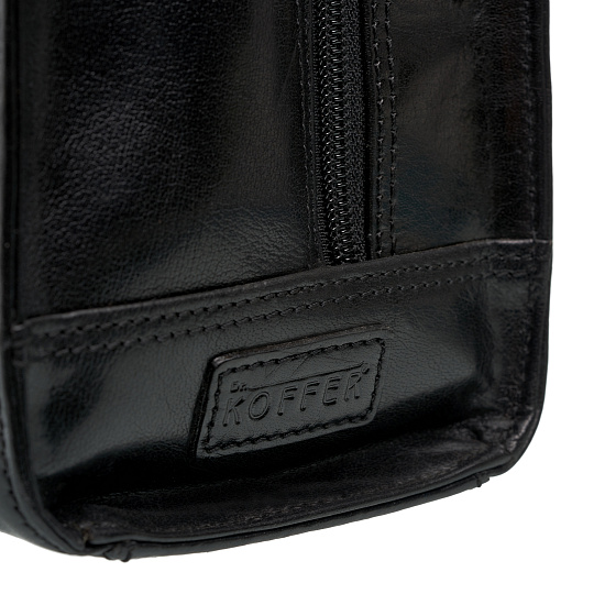 Деловая сумка Dr.Koffer из натуральной кожи черная