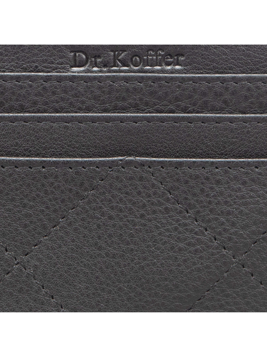 Кредитница Dr.Koffer из натуральной кожи черная