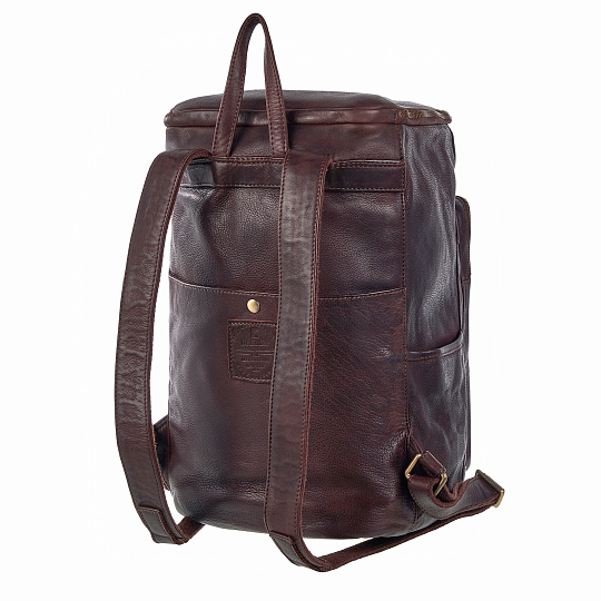 Рюкзак Dr.Koffer из натуральной кожи темно-коричневый